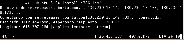 Bajando ISO de Ubuntu