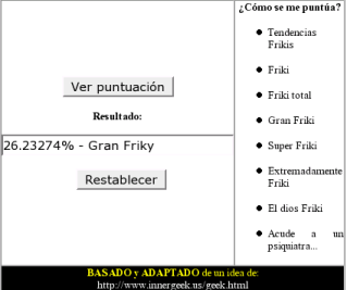 Puntuación friki