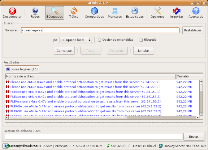 Protocol obfuscation amule